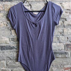 Women's Small Purple Striped Bodysuit